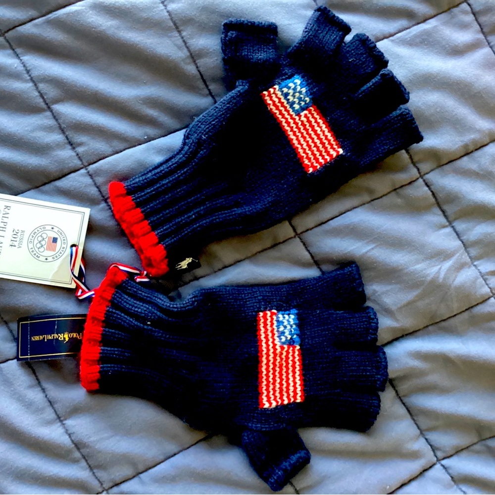 Official Team Issued USA Winter Games Sochi Fingerless Gloves